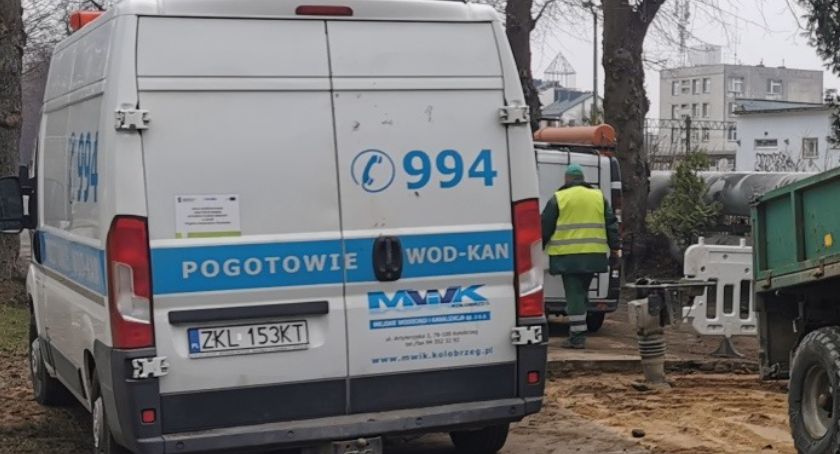 Kołobrzeg. Praca w miejskich wodociągach