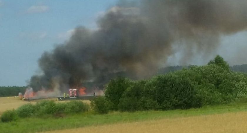 Pożar ścierniska pod Rymaniem