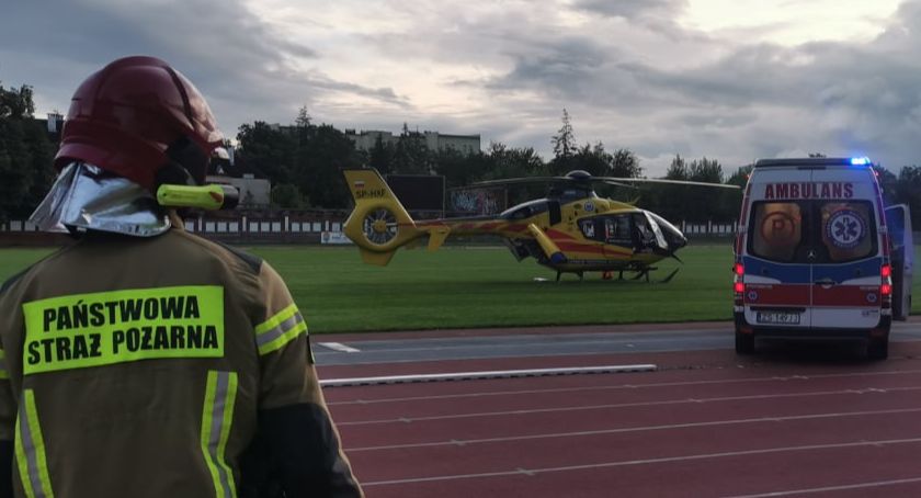 Poparzone roczne dziecko. Śmigłowiec LPR lądował na kołobrzeskim stadionie (foto)