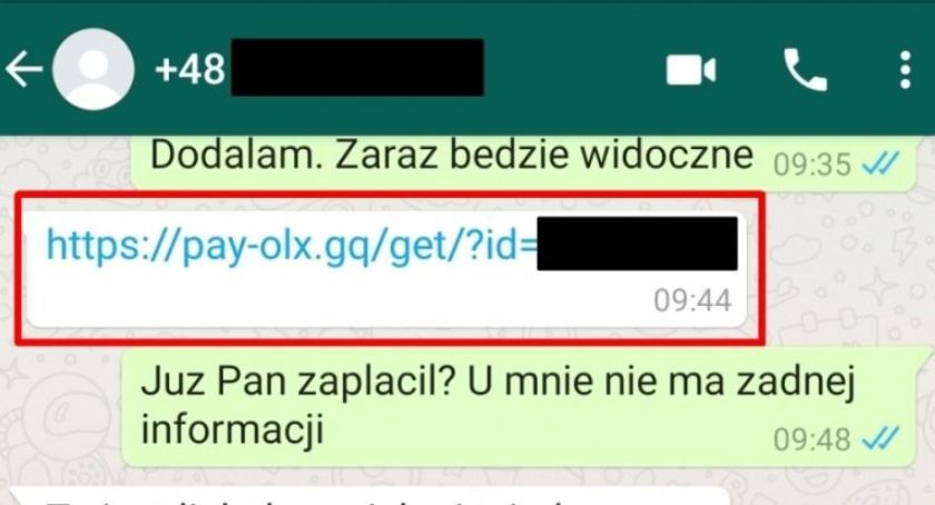 Ataki oszustów przy wykorzystaniu portalu OLX i aplikacji WhatsApp. Policja ostrzega