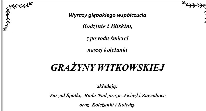 Najszczersze wyrazy współczucia