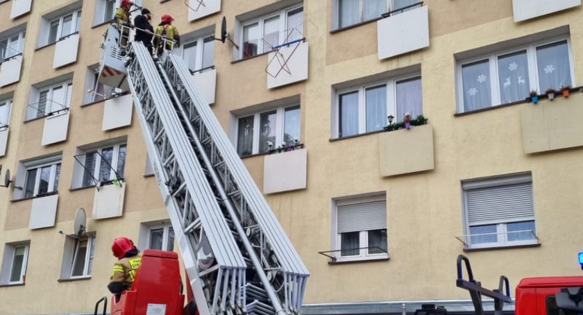 Akcja straży pożarnej przy Okopowej