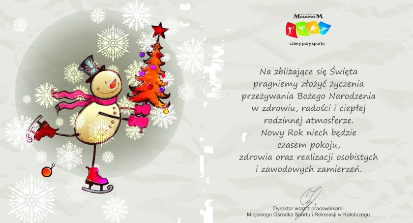 Życzenia Świąteczne od MOSiR Kołobrzeg