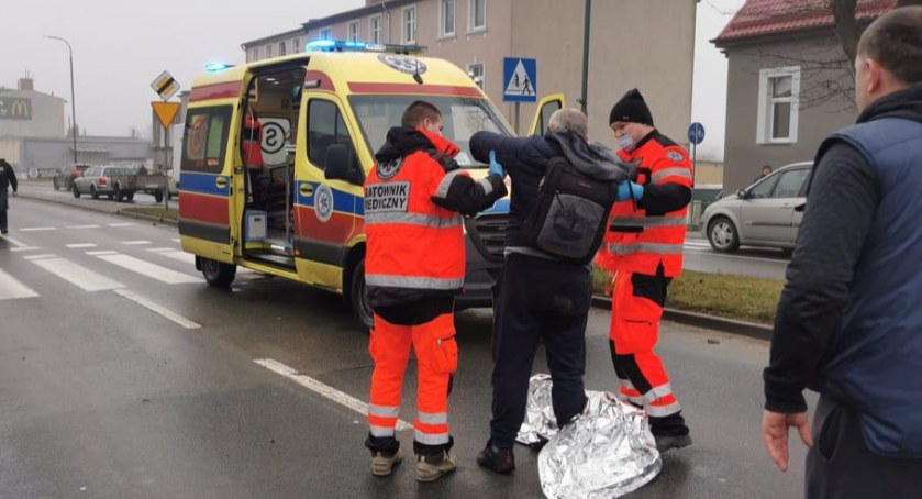Potrącenie rowerzysty przy 6 Dywizji Piechoty