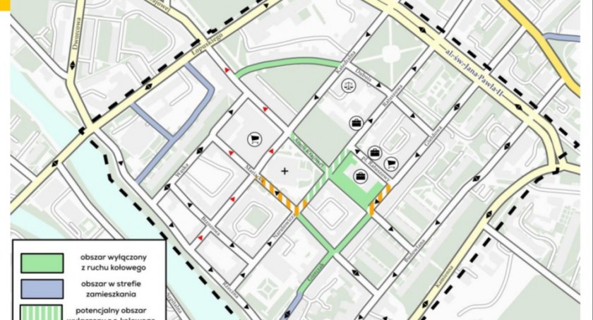 Trwa dyskusja na temat zmiany organizacji ruchu w centrum miasta. Przedstawiono możliwe rozwiązanie