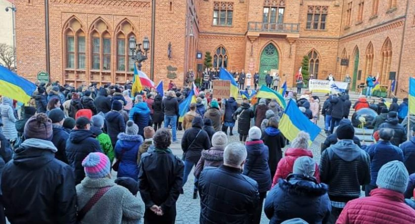 Kołobrzeg w geście solidarności z Ukrainą