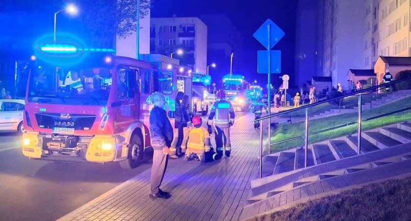Pożar w centrum miasta