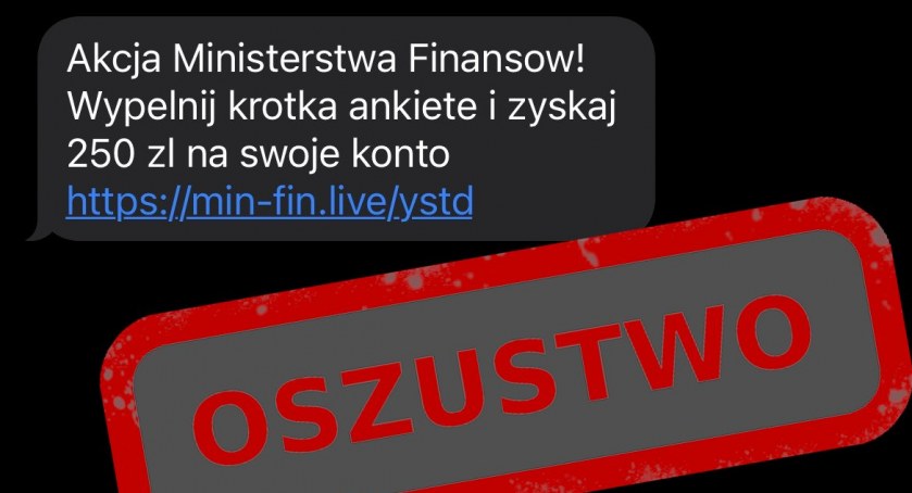 Uwaga na kolejne fałszywe SMS-y.  Oszukują na „Ministerstwo Finansów”