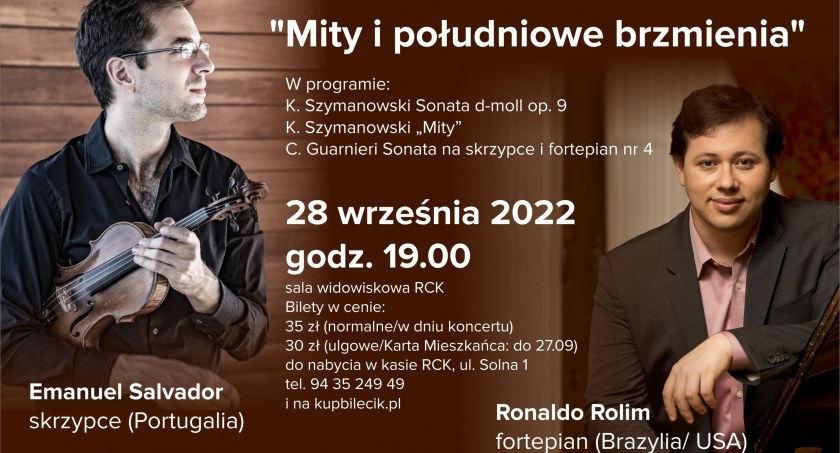 Mistrzowski duet wirtuozów z Portugalii i Brazylii 28 września w RCK