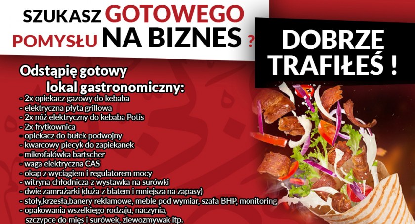 Odstąpię gotowy lokal gastronomiczny 