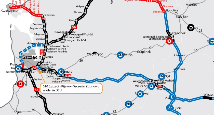 Jest decyzja środowiskowa dla S10 Szczecin Kijewo - Szczecin Zdunowo