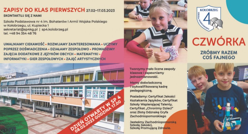 Szkoła Podstawowa nr 4 w Kołobrzegu będzie otwarta dla wszystkich
