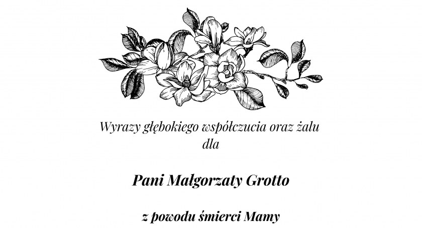Kondolencje dla Małgorzaty Grotto