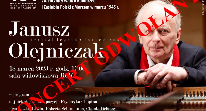 Piątkowy Recital odwołany. Jest komunikat Regionalnego Centrum Kultury