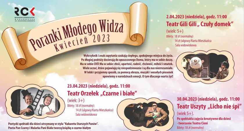 Poranki Młodego Widza w RCK. Pierwszy, spektakl już dziś