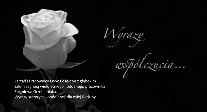 Kondolencje dla Rodziny Zbigniewa Grzebieniaka