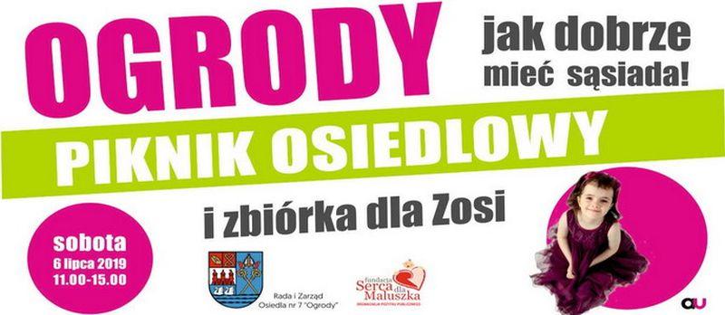 Rodzinny Festyn Osiedlowy i zbiórka dla Zosi