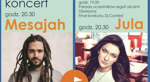 Żeglarskie Otwarcie lata w Dźwirzynie. Wystąpi Mesajah i Jula