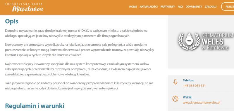 Rabaty na kremację i usługi pogrzebowe w ramach Karty Mieszkańca? Nietypowa promocja zakładu z Ramlewa
