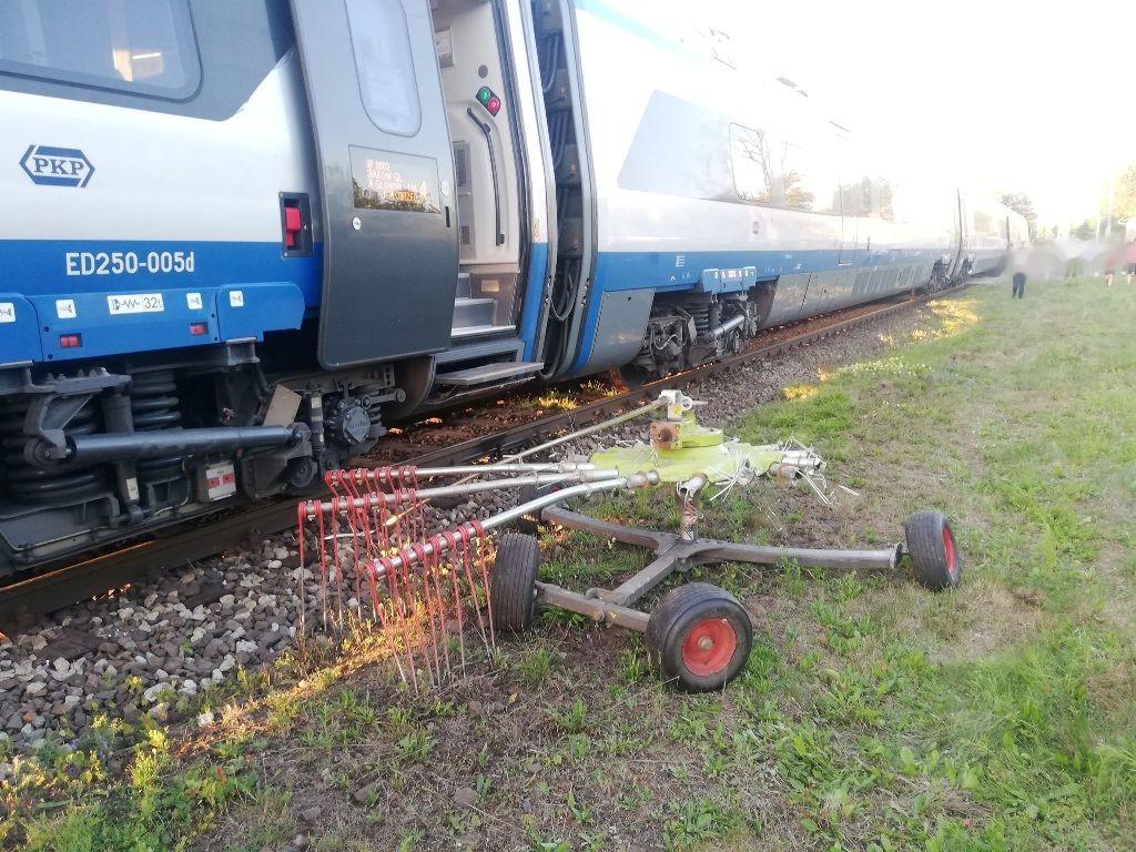 Pociąg Pendolino uderzył w maszynę rolniczą