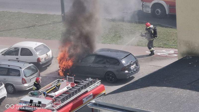 BMW stanęło w płomieniach