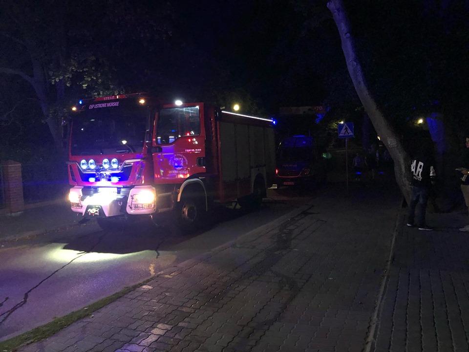 Pożar pawilonu handlowego