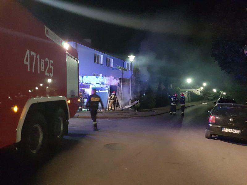 Pożar w sklepie przy Klonowej
