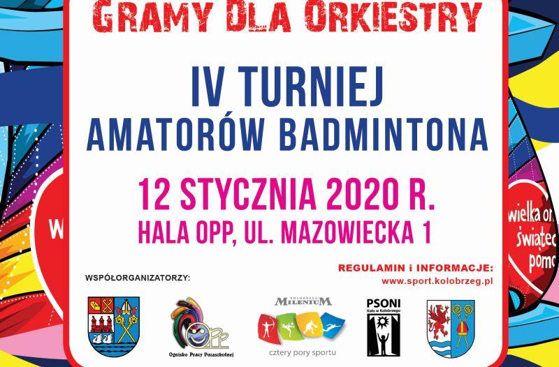 Turniej badmintona na rzecz WOŚP