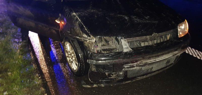 Samochód wjechał w bariery na S6 w okolicy Kołobrzegu