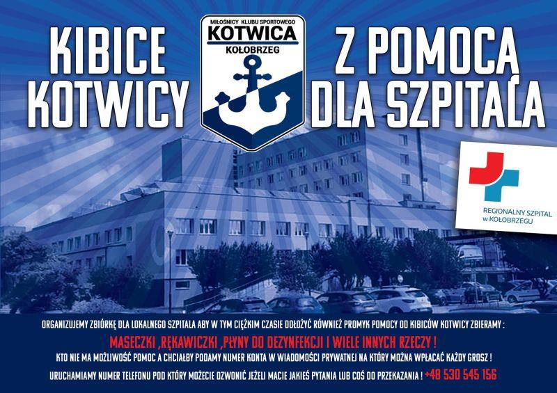 Kibice Kotwicy chcą wesprzeć kołobrzeski szpital