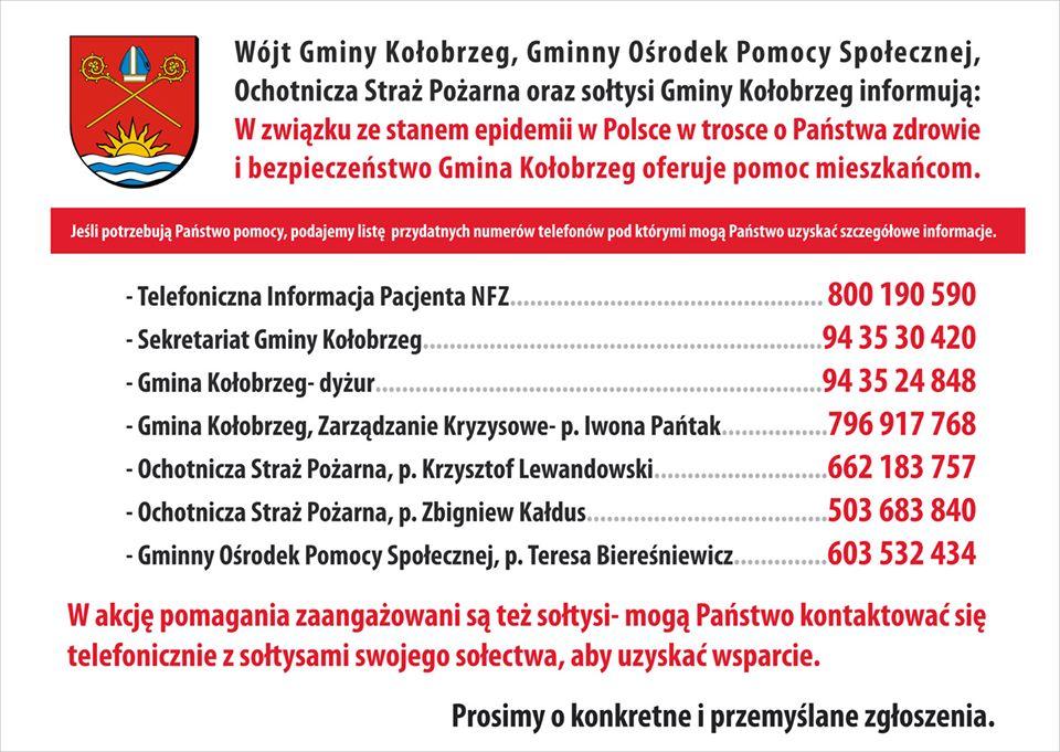 Gmina Kołobrzeg: Ważne numery telefonów