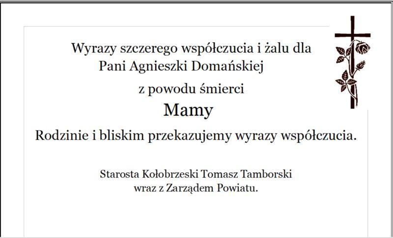 Wyraz szczerego współczucia...