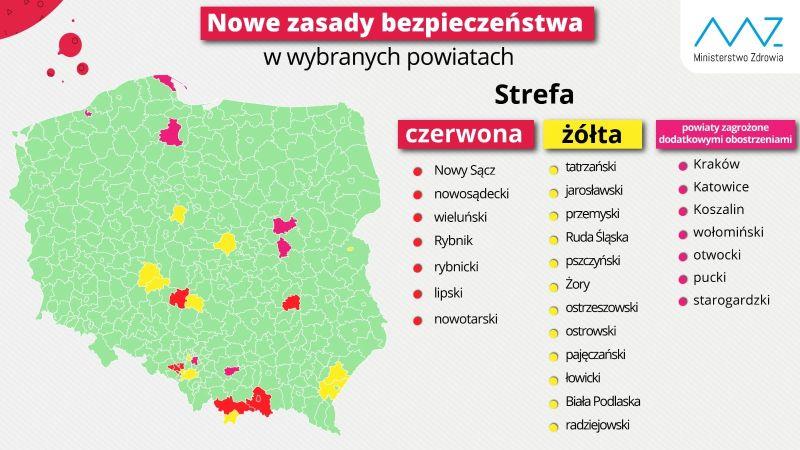 Wzrost zakażeń w naszym regionie. Koszalin wkrótce może być “żółty”