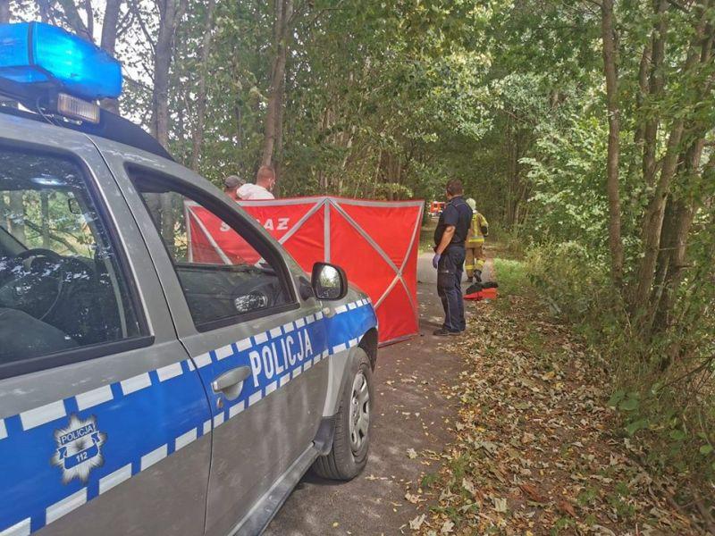Nieszczęśliwy wypadek w okolicy Rymania. Mężczyzna spadł z roweru i zmarł