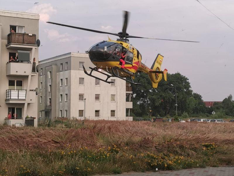 Śmigłowiec zakończył swoją misję. Latał również nad Kołobrzegiem
