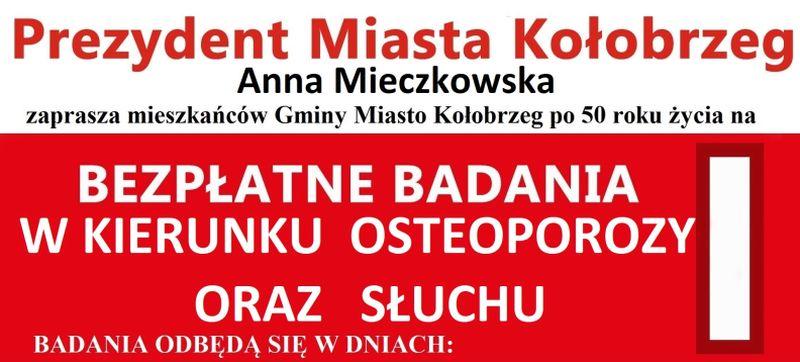 Bezpłatne badania osteoporozy i słuchu