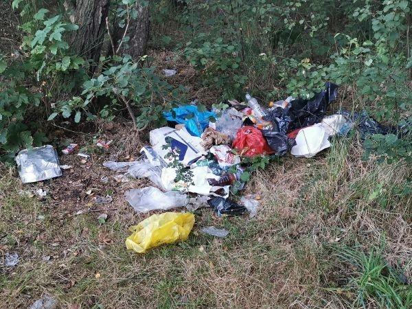 Rozerwane worki i mnóstwo śmieci wokół Czarnego Stawu. Czytelnicy donoszą, strażnicy apelują o porządek
