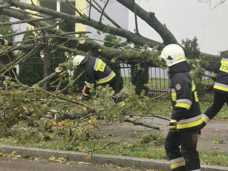 Po południu liczba zdarzeń związanych z wiatrem sięgała stu (Foto)