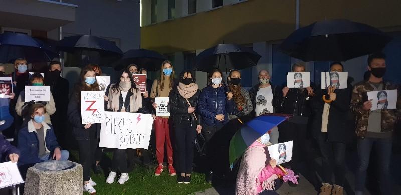 Protest pod biurem posła Czesława Hoca 