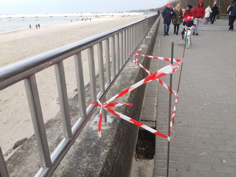 Znów zapadła się promenada 