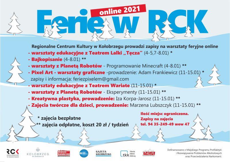 Ruszyły zapisy na ferie zimowe online z RCK