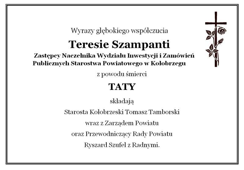 Wyrazy głębokiego współczucia...