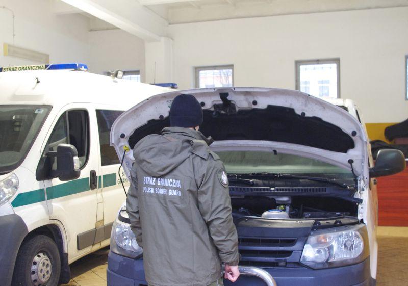 VW Transporter zatrzymany przez pograniczników