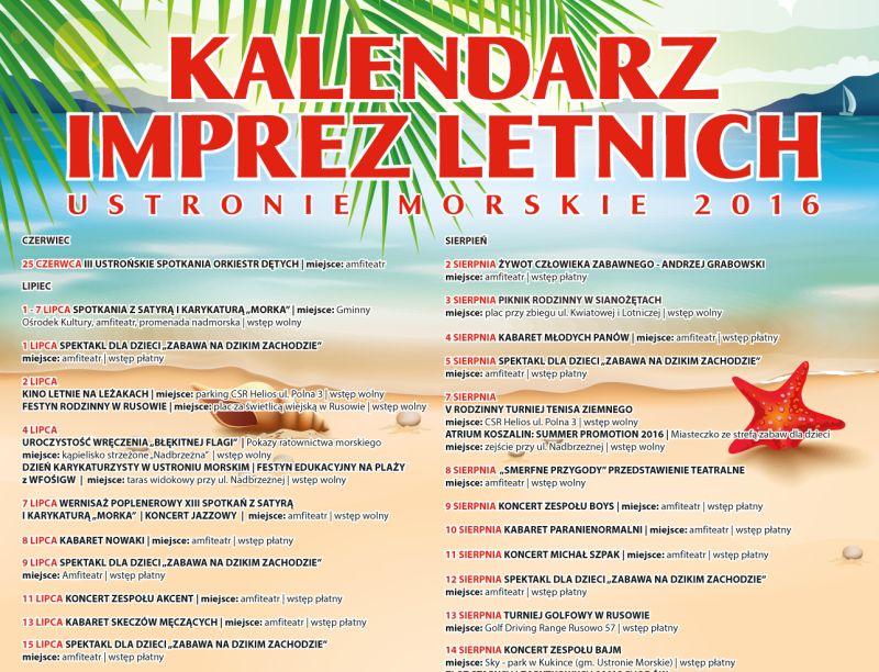  Zapraszamy na imprezy do Ustronia Morskiego.