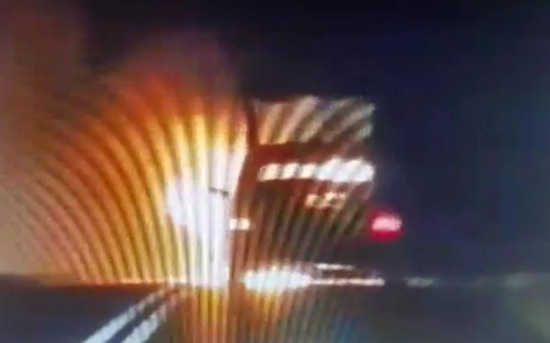 Pożar samochodu pod Gościnem (video)