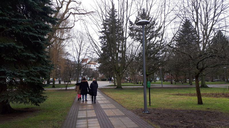Ledowe oświetlenie w centrum 