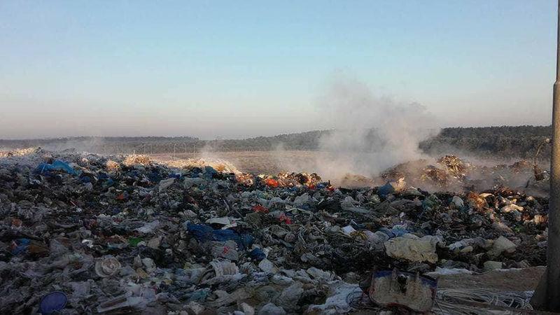 Pożar na wysypisku śmieci