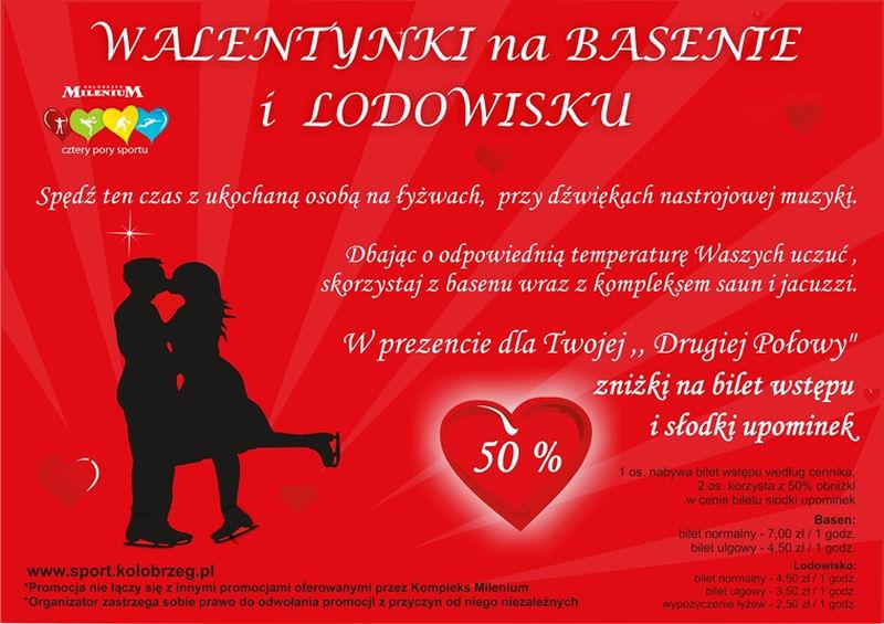 Walentynki na basenie i lodowisku
