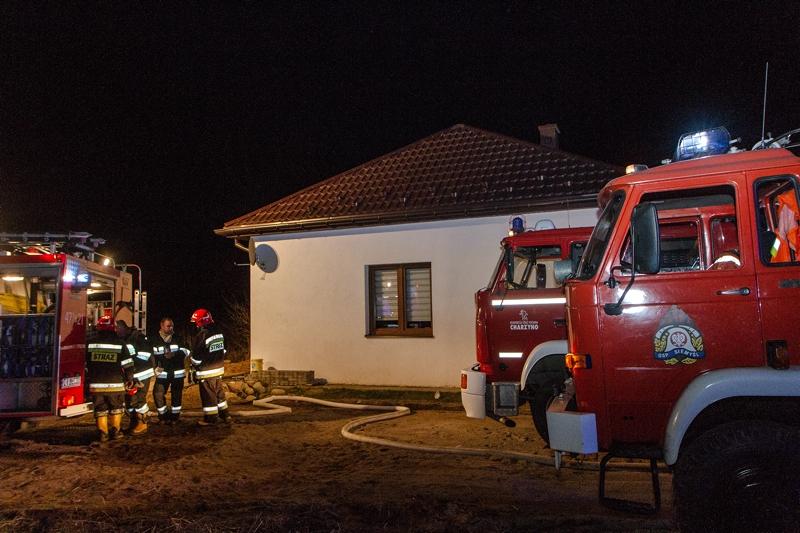 Pożar budynku w Siemyślu (Foto)