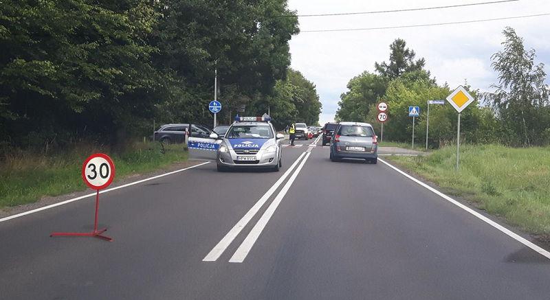 Zator po potrąceniu na DK 11